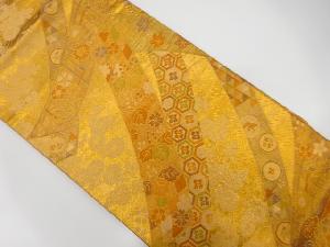 佐賀錦熨斗に花・古典柄模様織出し袋帯